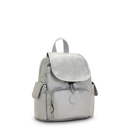 Kipling City Pack Mini Classic Metallic Hátizsák Titán | HU 1481NW